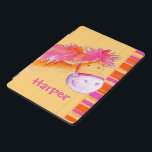 Pony pink orange girls named ipad smart cover<br><div class="desc">Cute originally designed ipad folio case for pony and horse riding girls. Customize with the name of your choice. Currently reads Harper. Pony watercolor art and design by Sarah Trett.</div>