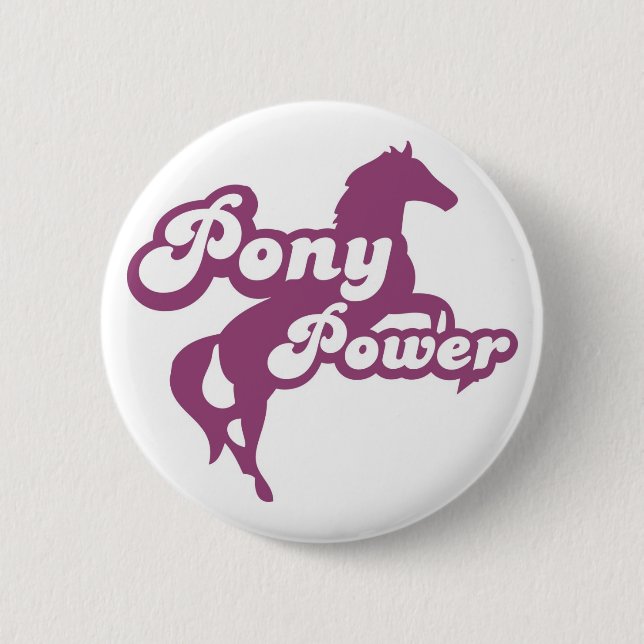 Pony Power Pinback Button (Front)
