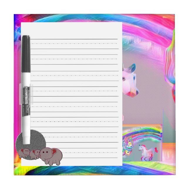 Pony Rainbow Dry Erase Board (Front)