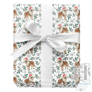 Pony Santa Christmas Gift Wrapping Paper White