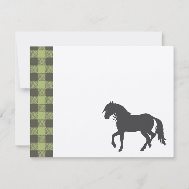 Pony Silhouette Birthday Party Invitation (Front)