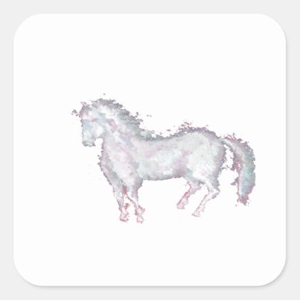 Pony Square Sticker