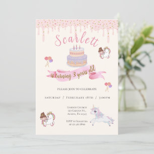 Pony's 3rd birthday invitation