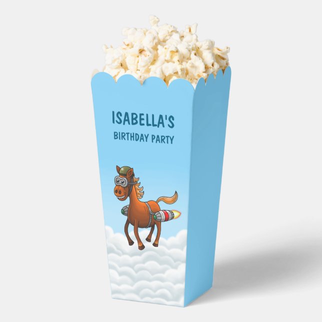 Pony's Rocket Flight Favor Boxes (Popped)