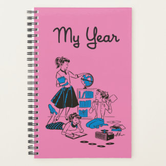 Ponytail retro inspired Yearly Planner