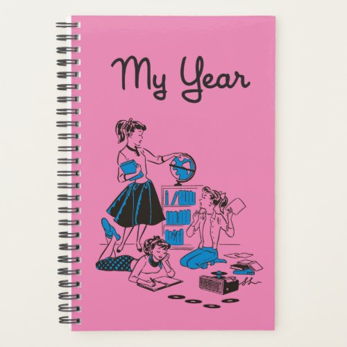 Ponytail retro inspired Yearly Planner