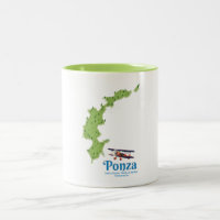 Ponza Italian island map.