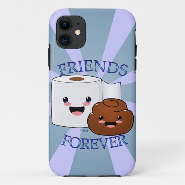 Poo and Toilet Paper BFFS Case-Mate iPhone Case (Back)
