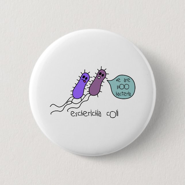 Poo Bacteria Button (Front)