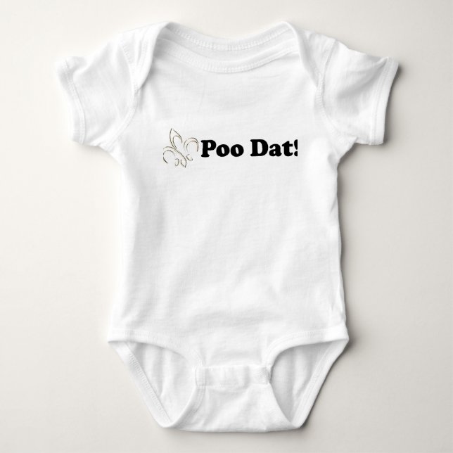 Poo Dat Who Dat Baby Bodysuit (Front)