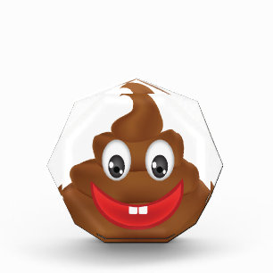 poo emojis acrylic award