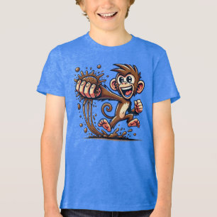 Poo Flinging Monkey Mayhem Tri-Blend Shirt