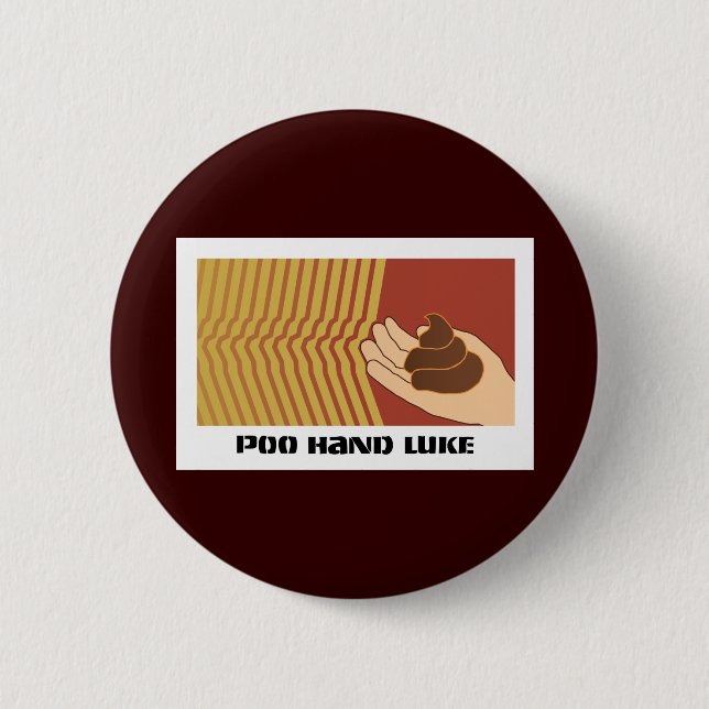 Poo Hand Luke Pinback Button (Front)