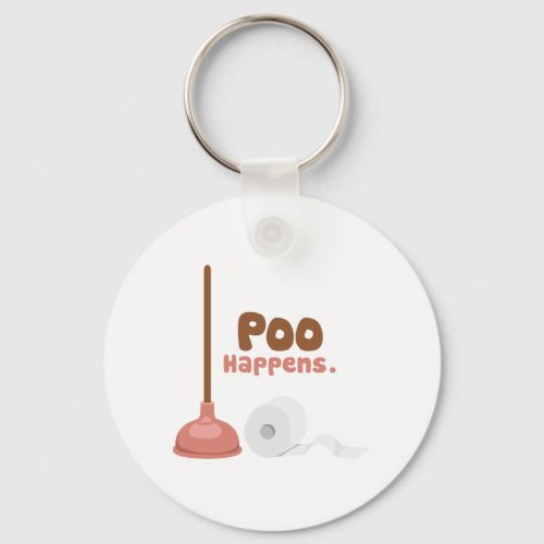 Poo Happens Keychain