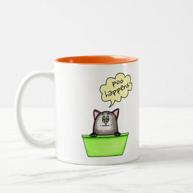 Poo Happens Mug (Left)