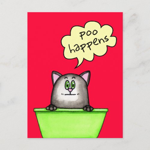 Poo Happens Postcard