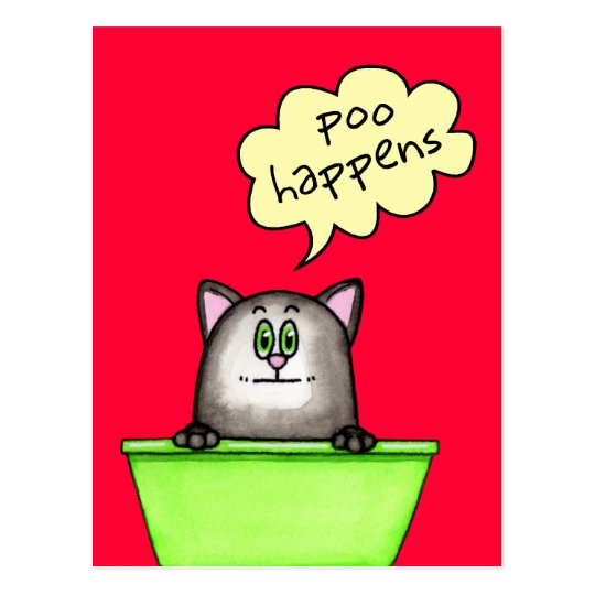 Poo Happens Postcard