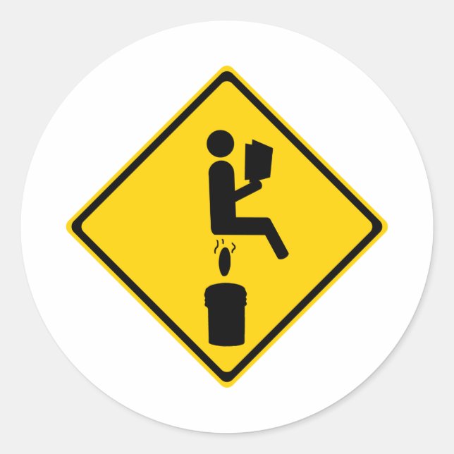 Poo in Bucket Classic Round Sticker (Front)