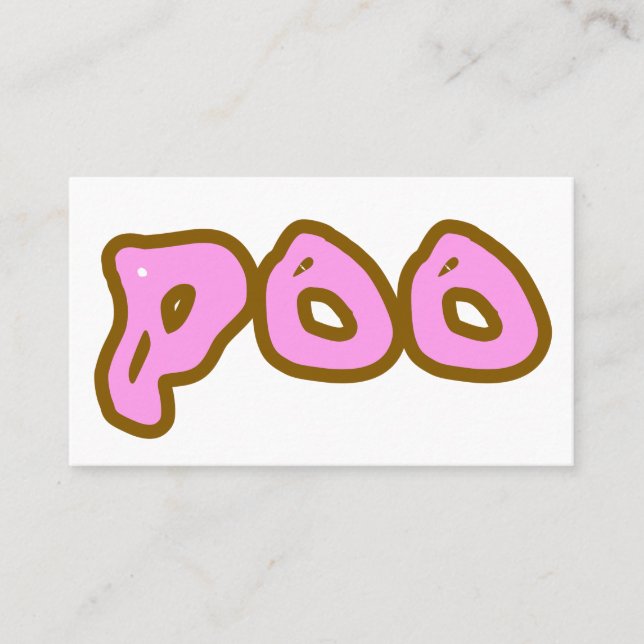 Poo/shy Business Card (Front)