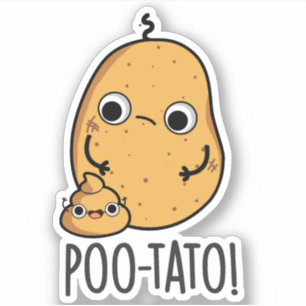 Poo-tato Funny Veggie Poop Pun Sticker