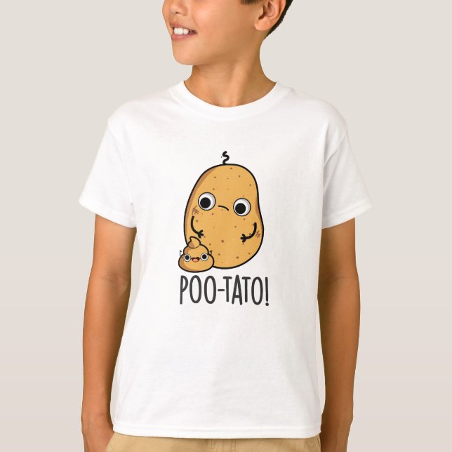 Poo-tato Funny Veggie Poop Pun  T-Shirt (Front)