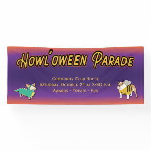Pooch Halloween Costume Parade For Dogs Banner
