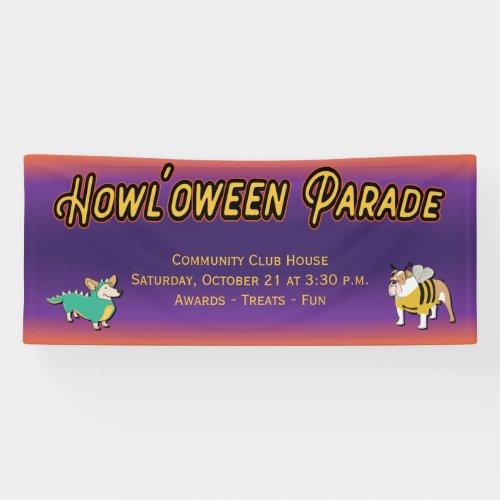 Pooch Halloween Costume Parade For Dogs Banner
