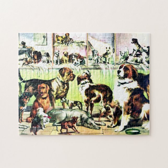 "Pooch Parlor" Jigsaw Puzzle (Horizontal)