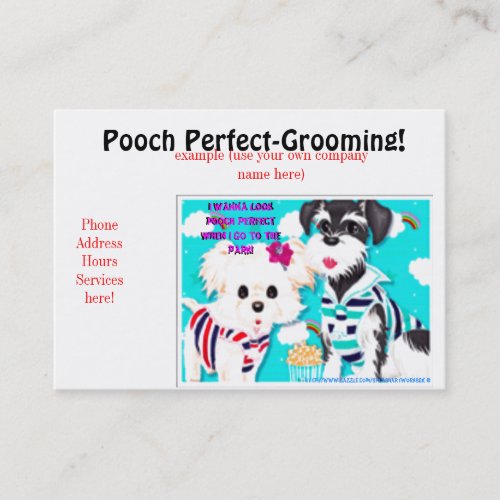 Pooch Perfect Grooming BC Business Card