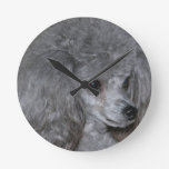 poodle-9.jpg wall clock