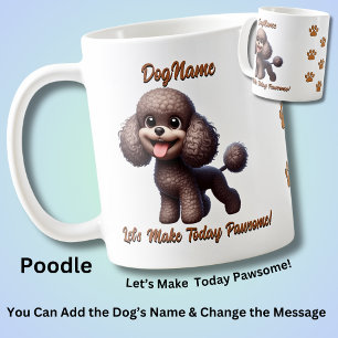Poodle - Add Dog's Name, Change Text Coffee Mug