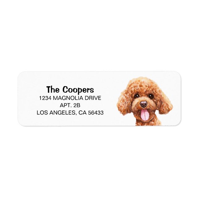 Poodle Address Label (Front)