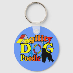Poodle Agility Gifts Keychain
