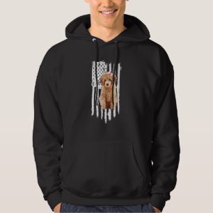 Poodle American Flag Patriotic Poodle Dog 4th Of J Hoodie
