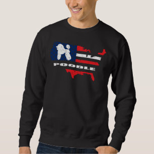 Poodle American Flag Sweatshirt