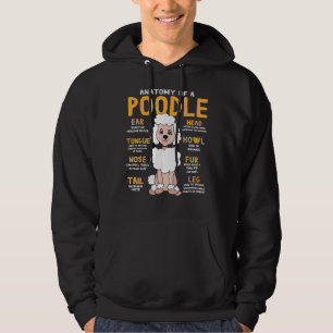 Poodle Anatomy Funny Dog Mom Dad Gift Hoodie
