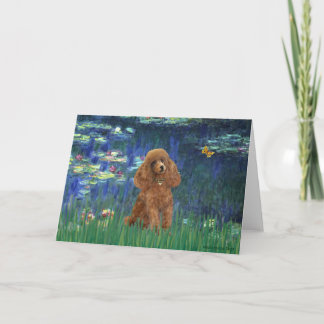 Poodle (Apricot 10) - Lilies 5 Card