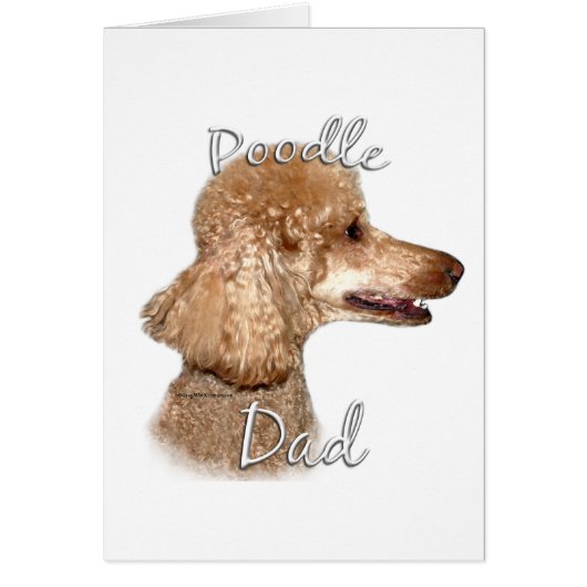 Poodle (apricot) Dad 2 Cards (Front)