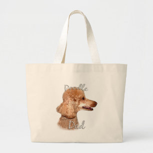 Poodle (apricot) Dad 2 Large Tote Bag