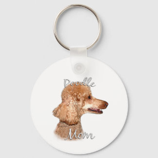 Poodle (apricot) Mom 2 Keychain
