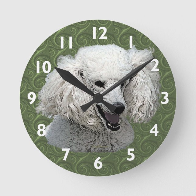 Poodle Art Wall Clock (Front)