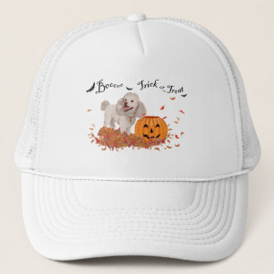 Poodle at Halloween Trucker Hat