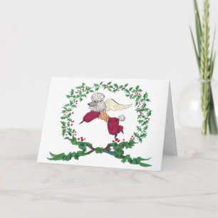 Poodle Barking for JOY! Holiday Card