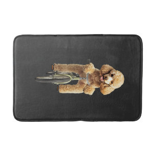 Poodle bath mat