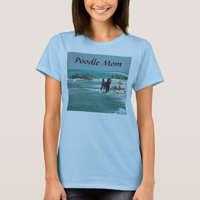 Poodle Beach Mom T-Shirt (Front)