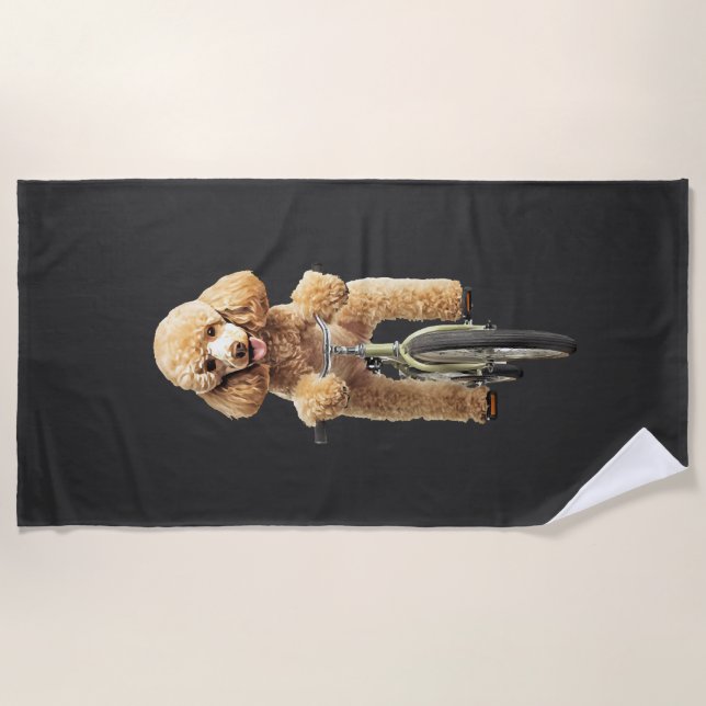Poodle  beach towel (Front)