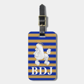 Poodle Behavior Monogram Luggage Tag