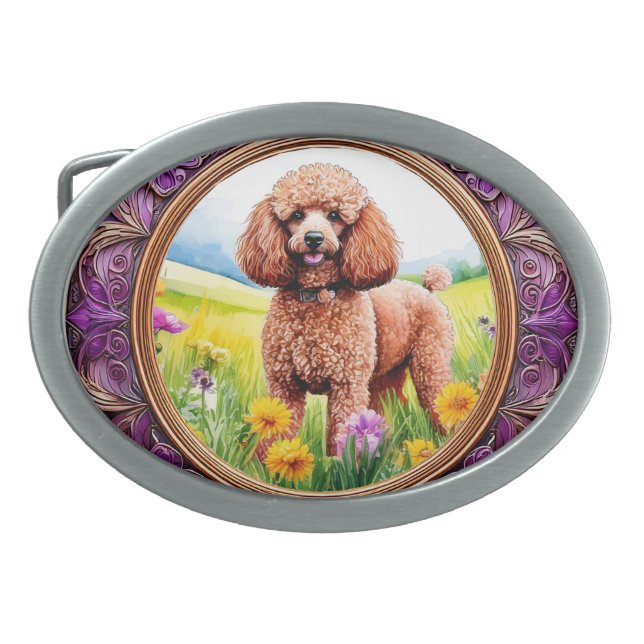 Poodle Belt Buckle (Front)