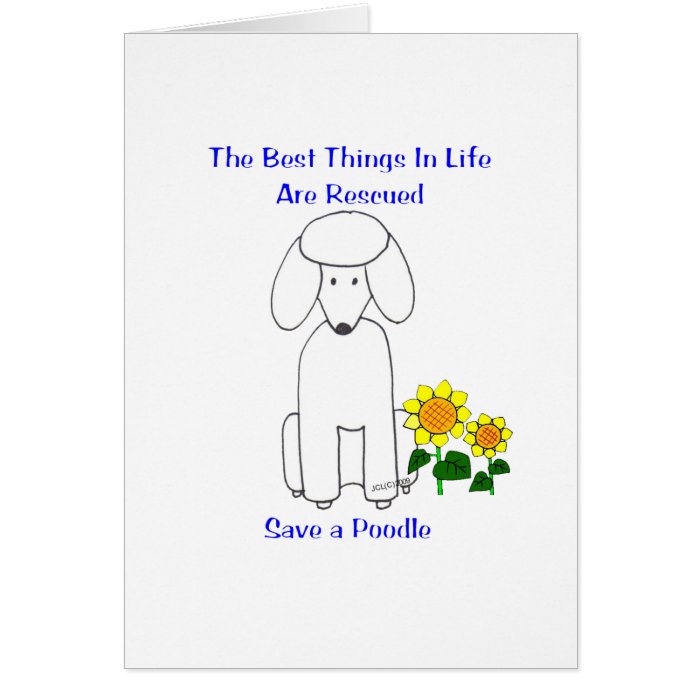 Poodle Best Things In Life Card