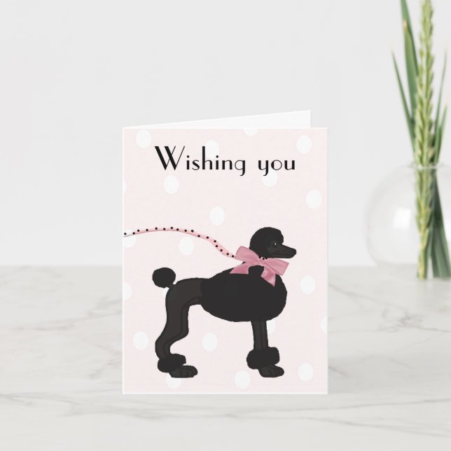 Poodle Birthday Card (Front)